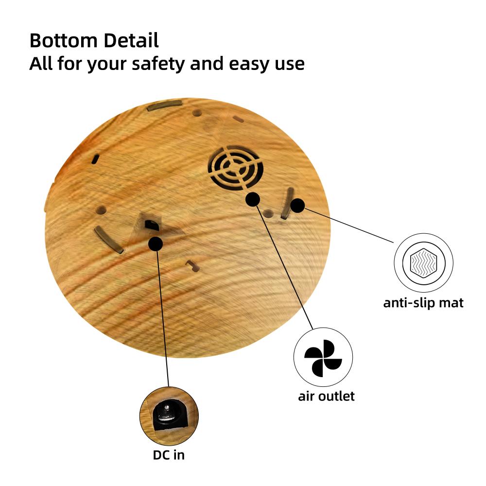 550ml Ultrasonic Aromatherapy Essential Oil Diffuser & Air Humidifier with Wood Grain Design, Remote Control, 7 Color LED Light, and 6 Oils – Perfect Aroma Diffuser and Air Purifier for Home Use 550ml Ultrasonic Aromatherapy Essential Oil Diffuser & Air Humidifier with Wood Grain Design, Remote Control, 7 Color LED Light, and 6 Oils – Perfect Aroma Diffuser and Air Purifier for Home Use