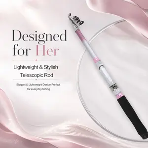 Light Gradient 1.8m Telescopic Fishing Rod, Ultra-Light Glass Fiber with Ceramic Guides, Portable for Beginners, Outdoor Fishing, Fishing Gear