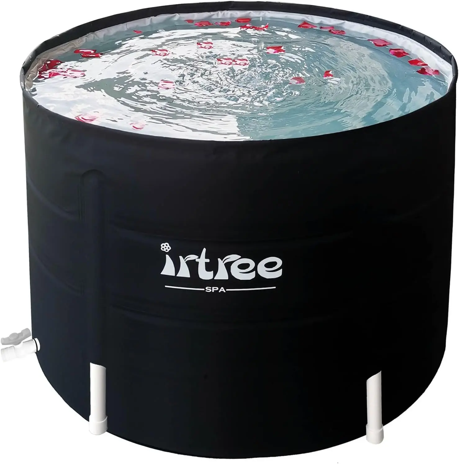 Portable Adult Soaking Tub - Folding Barrel-Shaped Cold Plunge Tub for Bathroom (Dia 29.5" x H 21.6", Easy Fold-Up), Barrel Shape