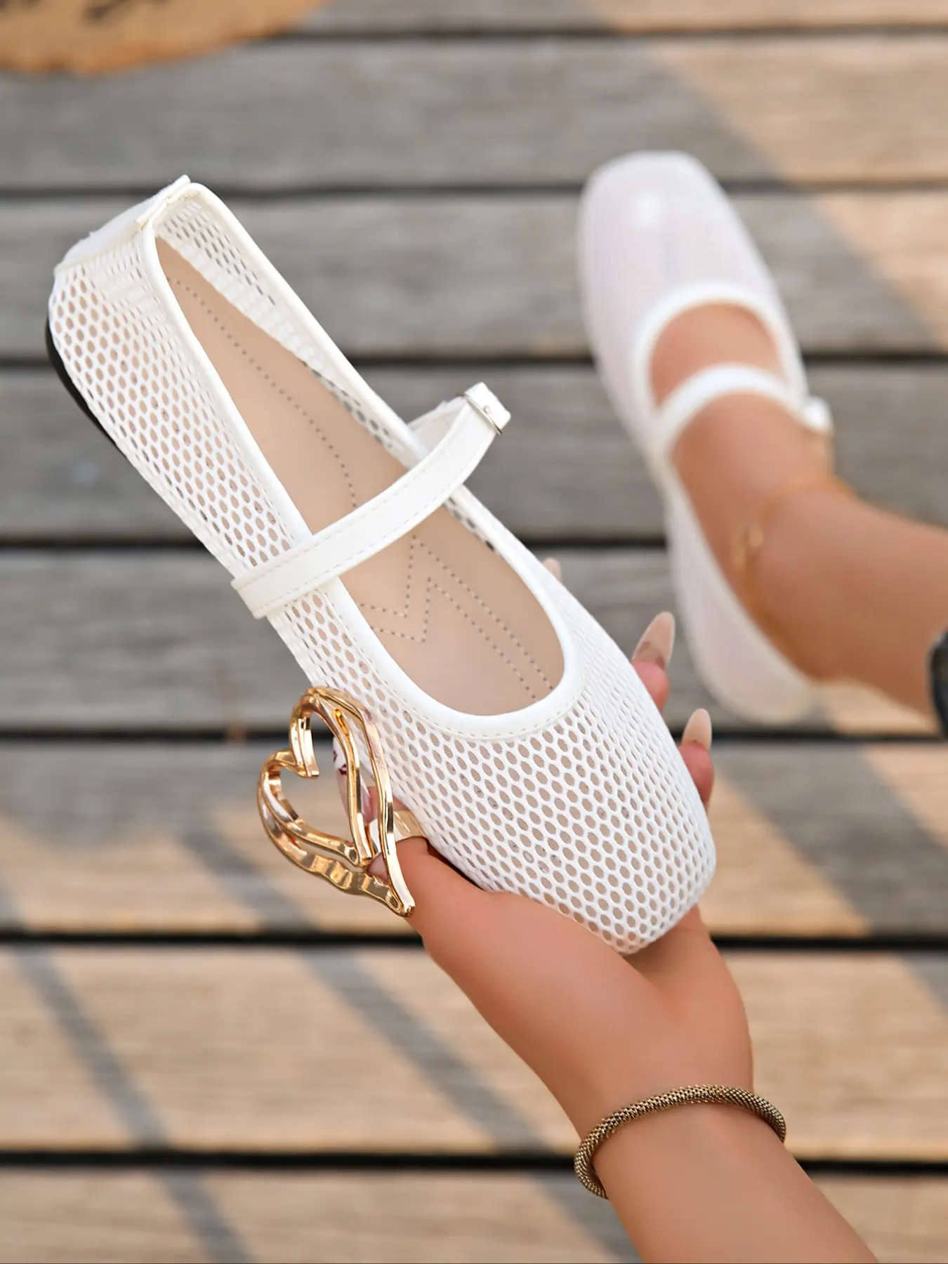 Women's Ballet Flats, Flat Sandals, Pointed Toe Mary Jane Shoes with Adjustable Straps, Comfortable Slip-Ons for Daily Wear, Everyday Wear Footwear