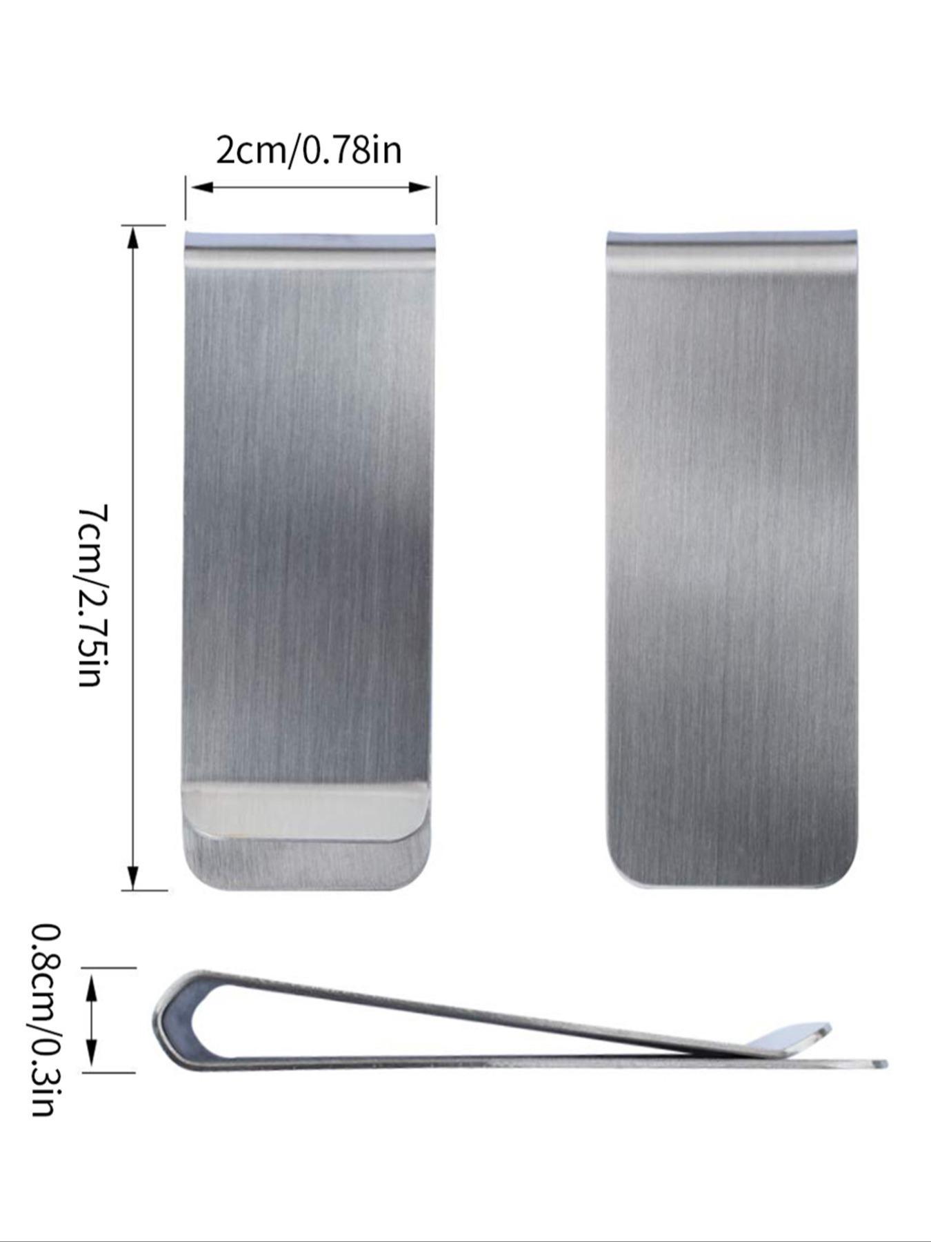 Simple Metal Money Clip for Cash and Credit Cards (1/3/6/12pcs), Fashion Money Holder, Stainless Steel Card Holder for Travel & Business, Casual Versatile Card Holder for Men, Office Desk Accessories