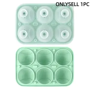 6-Pack Baseball Ice Ball Silicone Mold, Round Sphere Ice Maker for Whiskey, Cocktails & Juice
