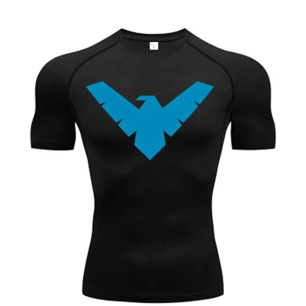 Summer Short Sleeve Compression Shirt Men Sports Top Running T Shirt Quick Dry Gym Workout Clothing Sun Protection Long Sleeve