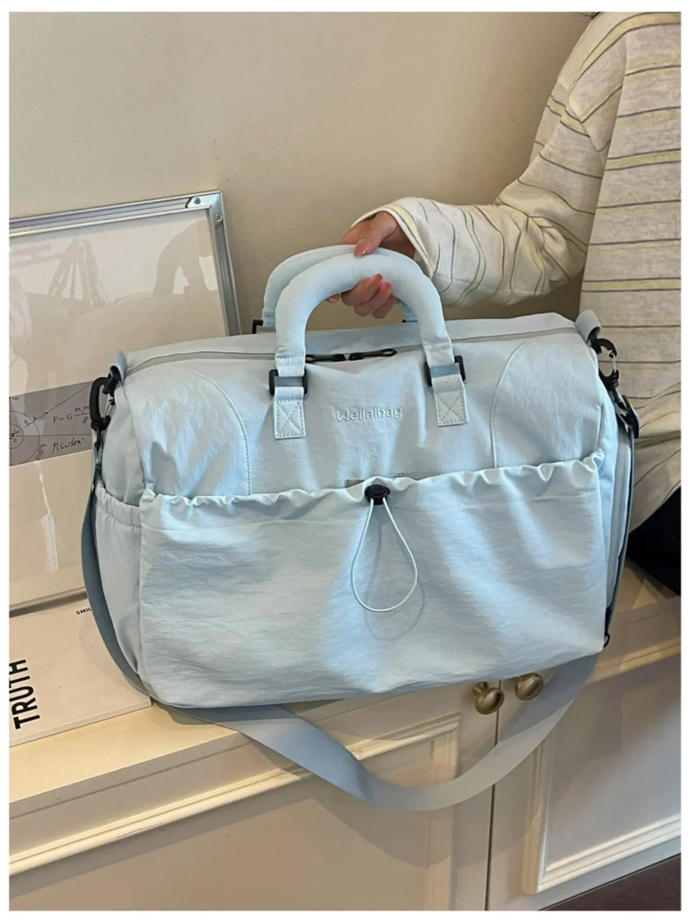 Expandable Large Capacity Travel Backpack, Lightweight Luggage Bag, Independent Shoe Compartment, Yoga Dance Fitness Bag