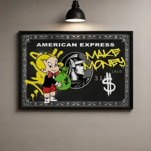 Alec Richie Rich Graffiti Monopoly Millionaire Money Street Art  Painting Wall Art Picture Home Decor (no frame) Poster Ornaments ,quote poster ， bedroom artwork ，anime wall art .
