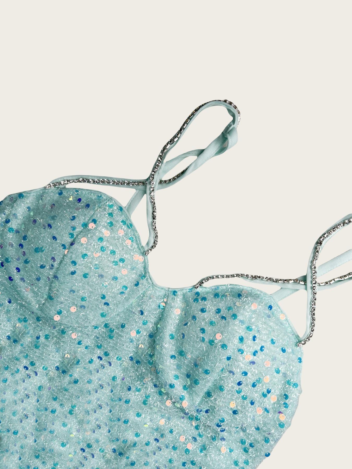 Women's Glitter Sequins Mermaid Dress, Elegant Sleeveless Formal Evening Party Gown, Ladies Clothes for Cocktail Prom