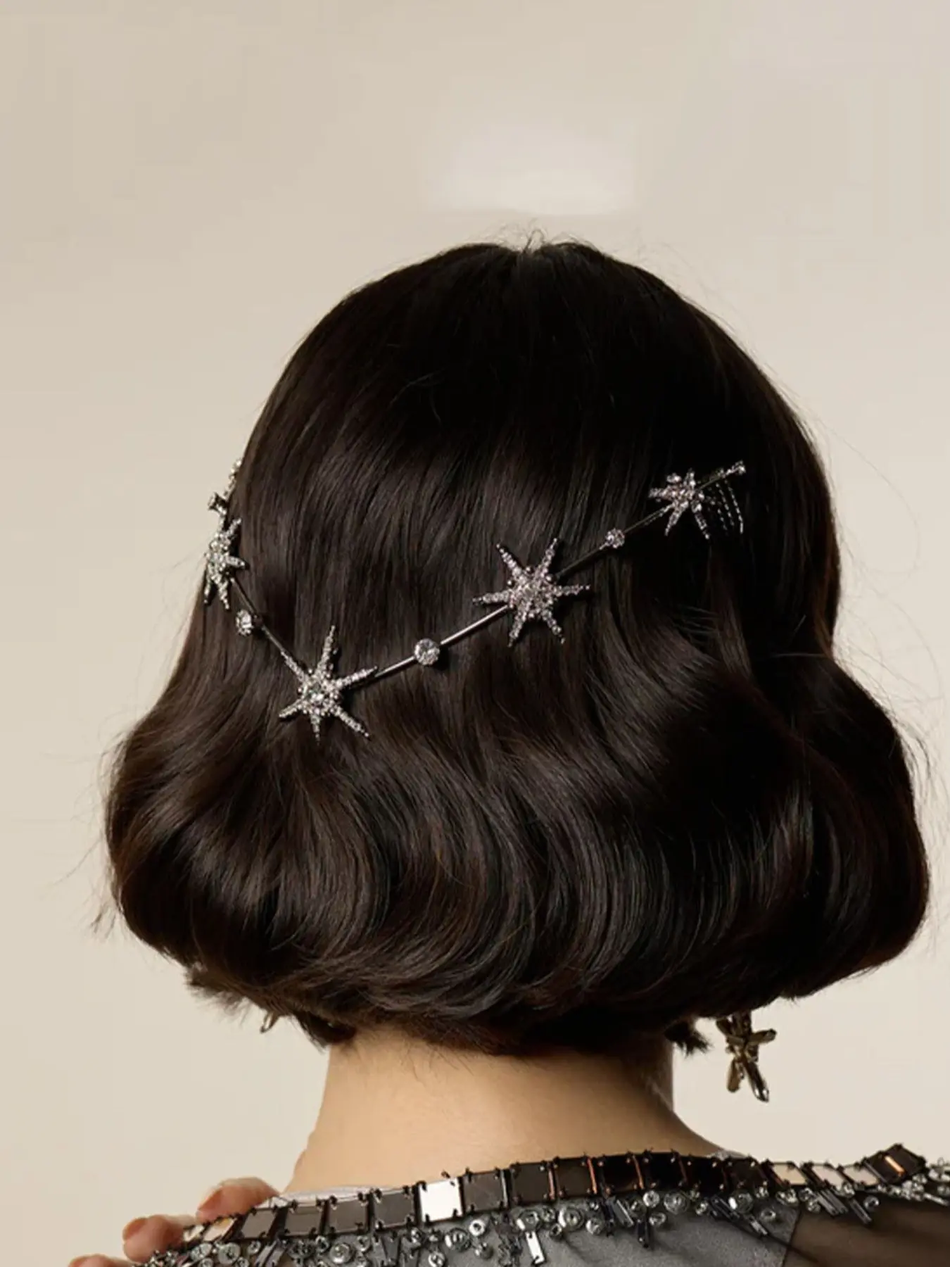 Star Hair Comb Unique Design Versatile Rhinestone Headband Elegant Hair Accessory for Women, Stylish and Fashionable Hair Decor, Styling Accessory