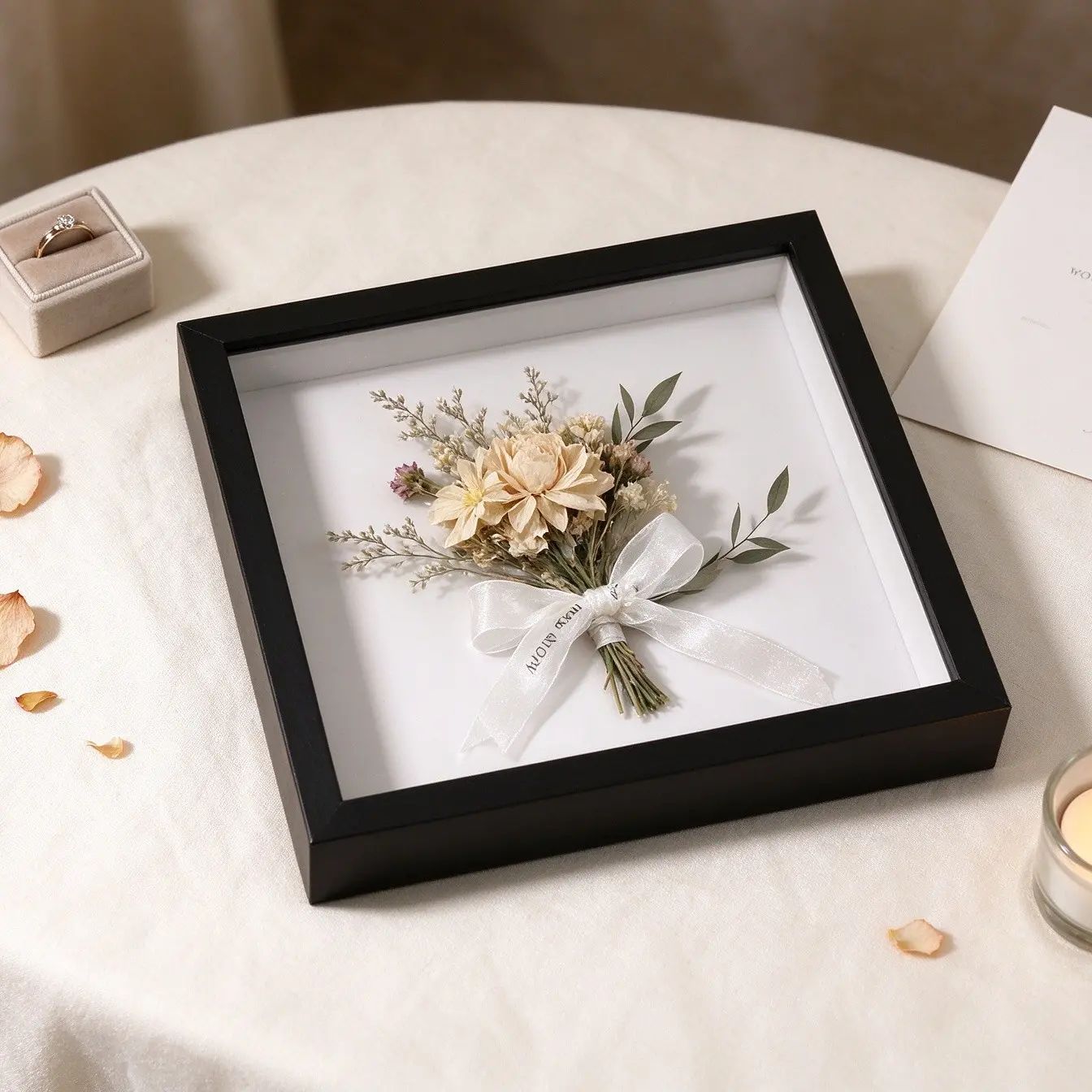 3D Deep Shadow Box Frame, 3cm Hollow Display Case, Dried Flower Specimen Frame, 4x6 Inch Memory Keepsake Box for Wedding Souvenirs, Shells, Photos, Handmade Crafts, Wall & Tabletop Display