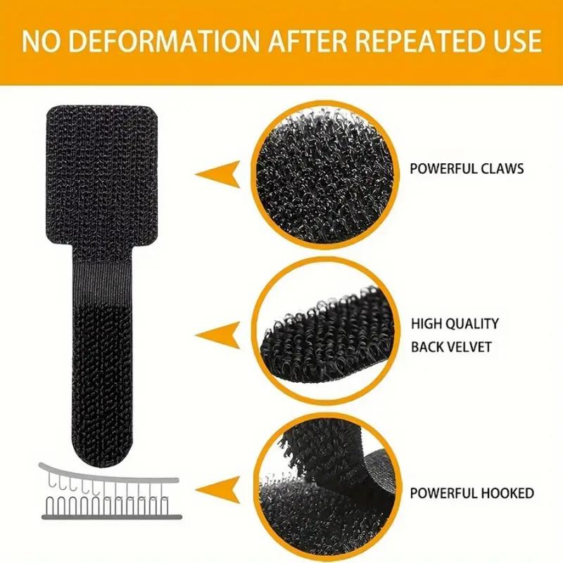 10/30 Piece Black/white Self-adhesive Nylon Zip Ties, Quick Bonding, Suitable for Desktop and Electrical Wiring, Reusable Zip Ties