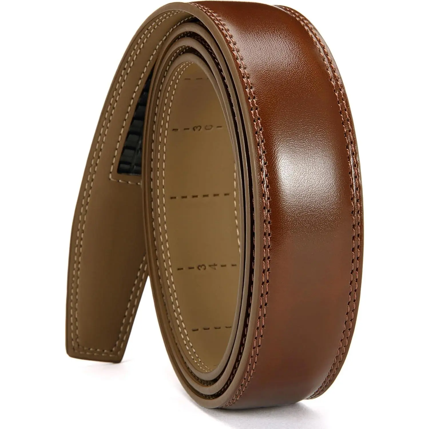 Ratchet Belt Strap Only 1 1/4",  Leather Belt for 32mm Buckle