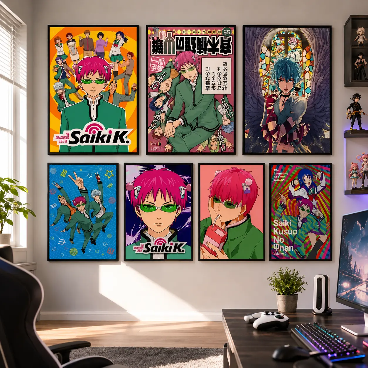 Saiki K Poster Saiki K Disasterus Life Saiki Kusuo Japanese Anime Wall Art Picture Posters Decoration Canvas Painting Home Decor vintage anime poster Anime Poster Wall Art Print anime wall print canvas wall art print home decor wall art Anime Fan Gift