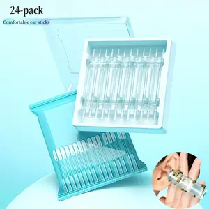 24 Pack  Ear Wax Removal Sticks  Reusable Soft Tip Ear Cleaner Tools Safe Non-Irritating Adult Ear Care For All Ear Types