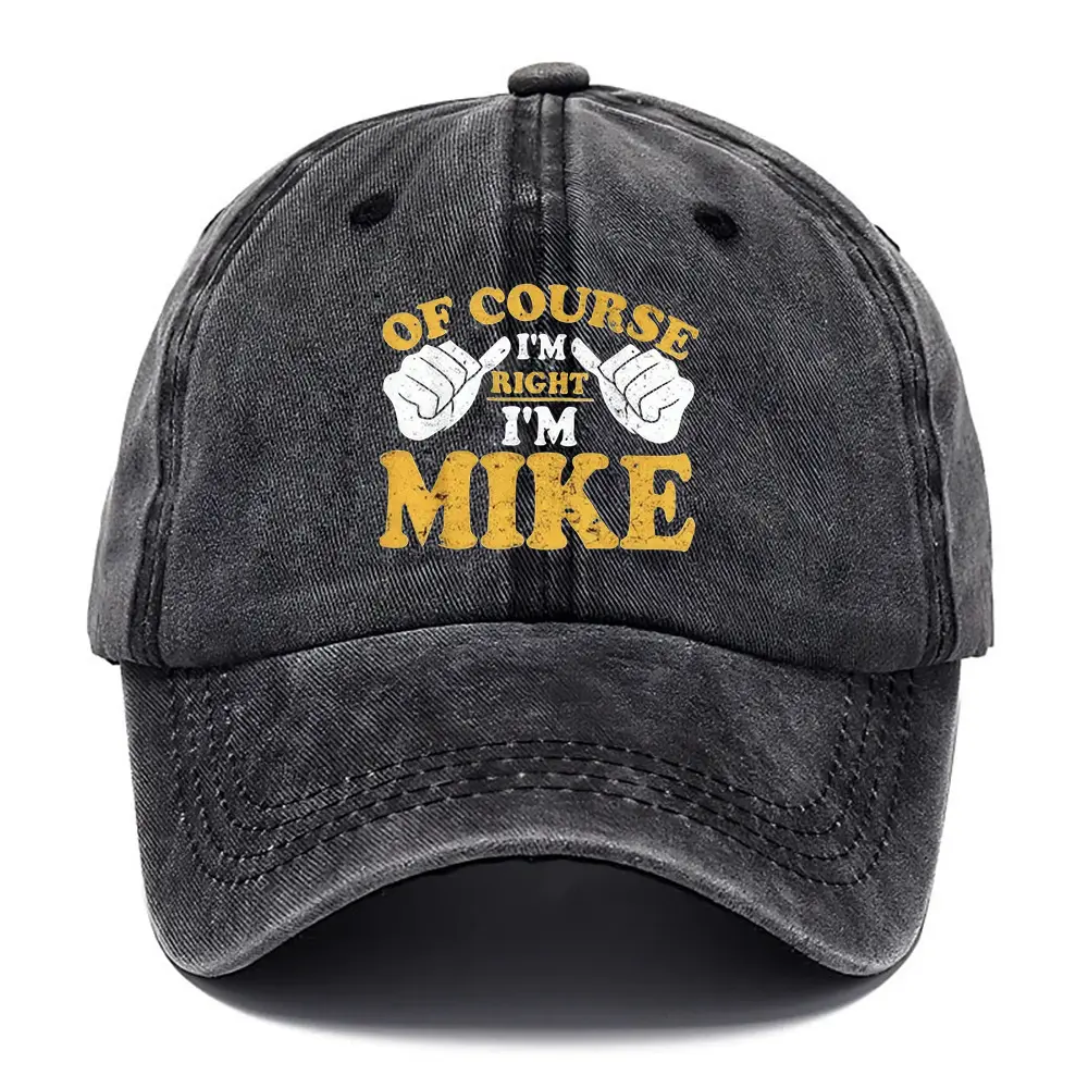 I'M Mike Adjustable Trucker Hat for Men & Women - Breathable Unisex with Pull String Closure, Machine Washable, Suitable for All Occasions, Outdoor, Casual Wear, Birthday Gift, DAD Hat Design, Trucker for All Seasons