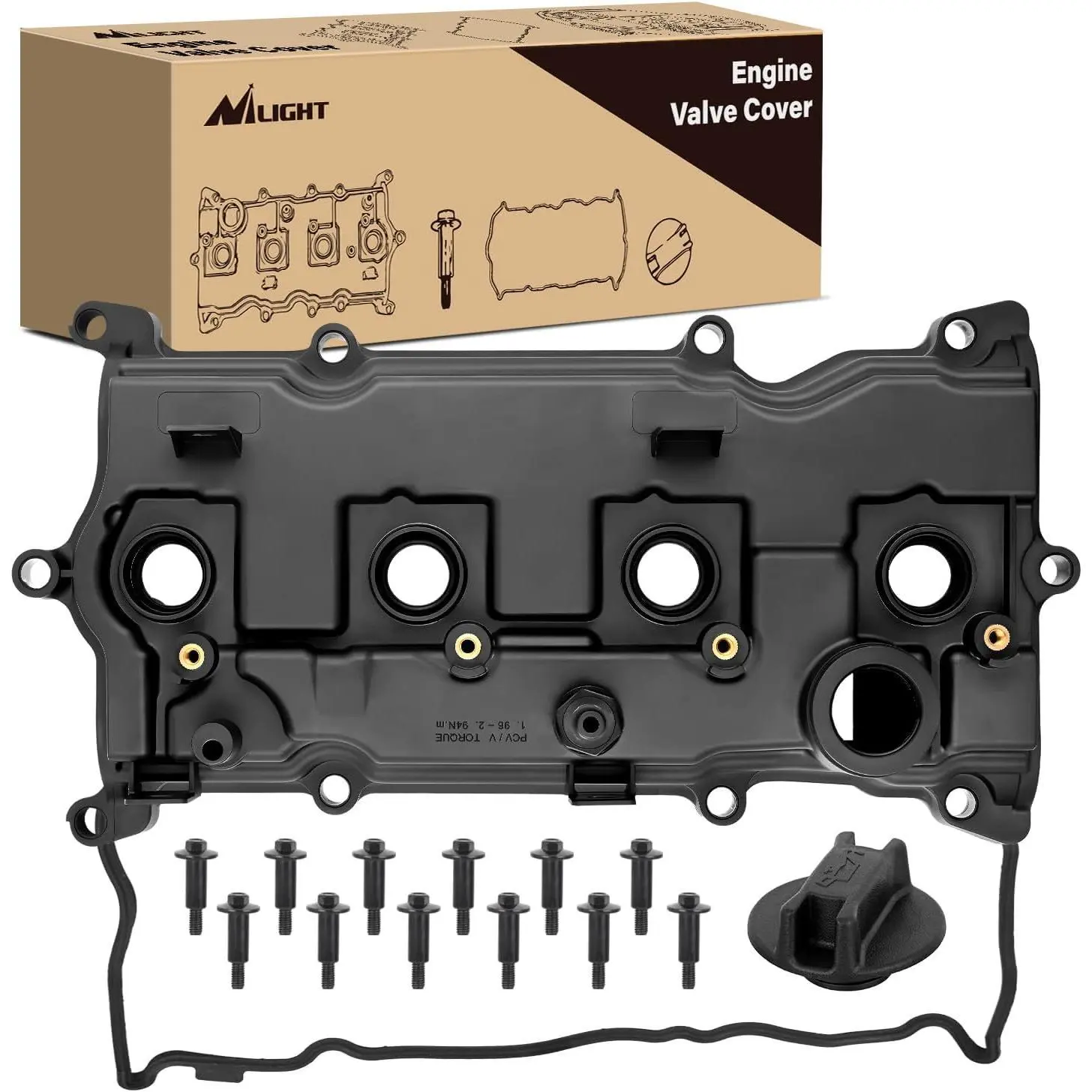 Nilight Engine Valve Cover for Nissan Altima 2014 2015 2016 2017, Rogue 2014-2016, Murano 2016, Pathfinder 2014, Valve Cover for QX60 Hybrid 2014 2015 2016 2017, 2.5L #132643KY0A (Bolts Included)