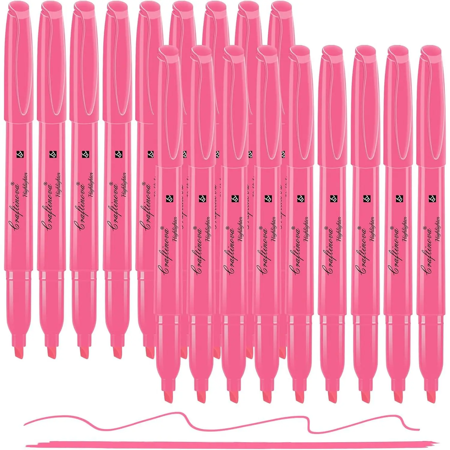 Chisel Tip Highlighters Bulk Pack, 18-Count Dry Ink Multi-Colors Highlighters for Students, Ideal for Highlighting, Organizing, Coloring in Classroom & Office