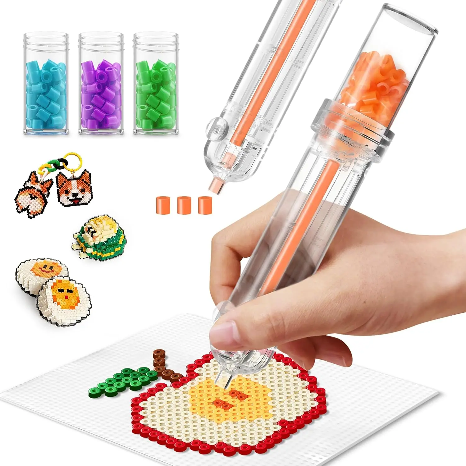 5mm Fuse Bead Pen, Melty Bead Dispense Tool for  & Parent Craft | Easy to use & Efficient, DIY Decor Melting Beads Art Accessories, Boy & Girl  3+ Holiday Birthday  - 1 Pack