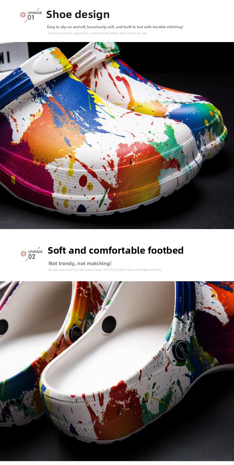 Clogs Women's Lightweight Soft-Soled Wear-Resistant Mules, Women Shoes