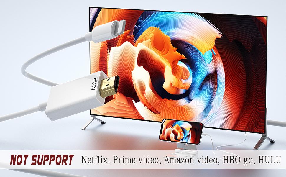 [Apple MFi Certified] Lightning to HDMI Adapter Digital AV, for iPad iPhone to HDMI Adapter 1080P with iPad, Sync Screen Connector Directly Connect on HDTV/Monitor/Projector - (1.5 m), 1080P Hd, Direct Plug