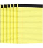 3pcs Legal Pads 8.5 x 11, Notepads 8.5 x 11 College Ruled Notebook, Writing Pads of Paper,Yellow Note Pads, Memo Pad Papers Perforate Legal Notepads Narrow Ruled Line,30 Sheets/Pack