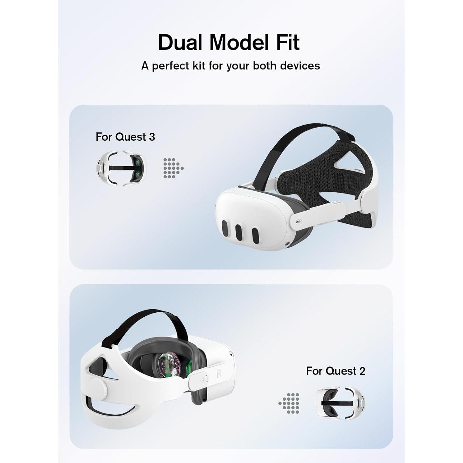 Adjustable  Strap Compatible with Quest 2 VR Headset, Elite Strap Replacement for Enhanced Support and Comfort VR