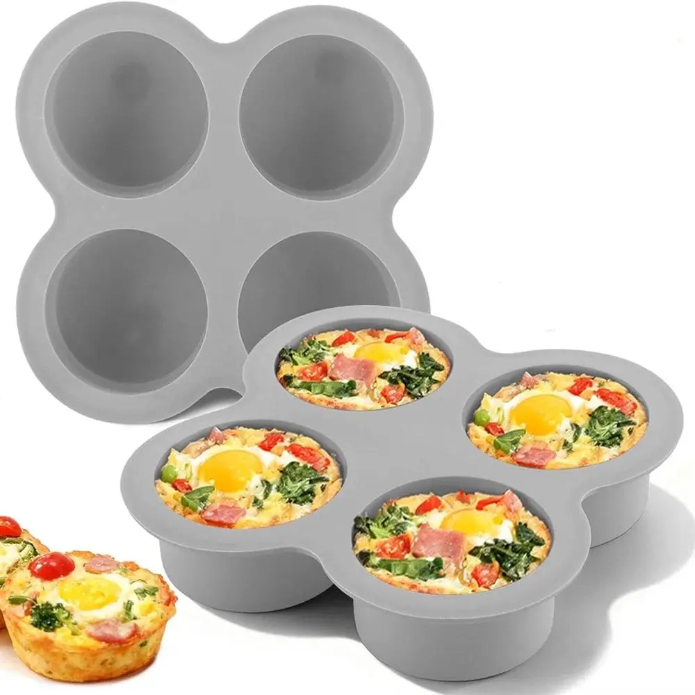 Air Fryer Egg Mold, 4 Cups Silicone Air Fryer Baking Pan Non-Stick for Egg Bites, Cupcake, Muffin, Tart, Frittata,Quiche, Silicone Molds