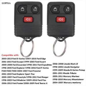 Lopixa Car Keyless Entry Remote Key Fob Replacement for Ford 1998-2016 F150 F250 F350 Escape Expedition Explorer Ranger/Mazda/Lincoln CWTWB1U331 CWTWB1U345 3Button Pack of 2(Includes manual)