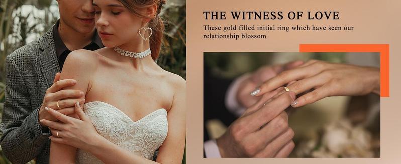 YADOCA 14K Plated Gold Filled Ring Initial Ring Dainty Simple Letter Band Rings Signet Stackable Pinky Alphabet Thin Thumb Rings for Women Non Tarnish Size 6 7 8 9 10