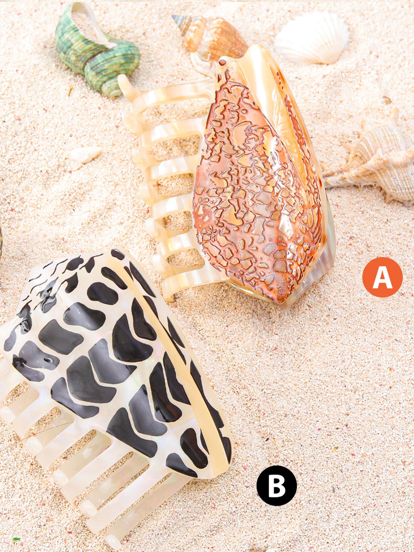 1PC Personalized Hebrew Cone Shell Hair Clip Set, Easy-To 