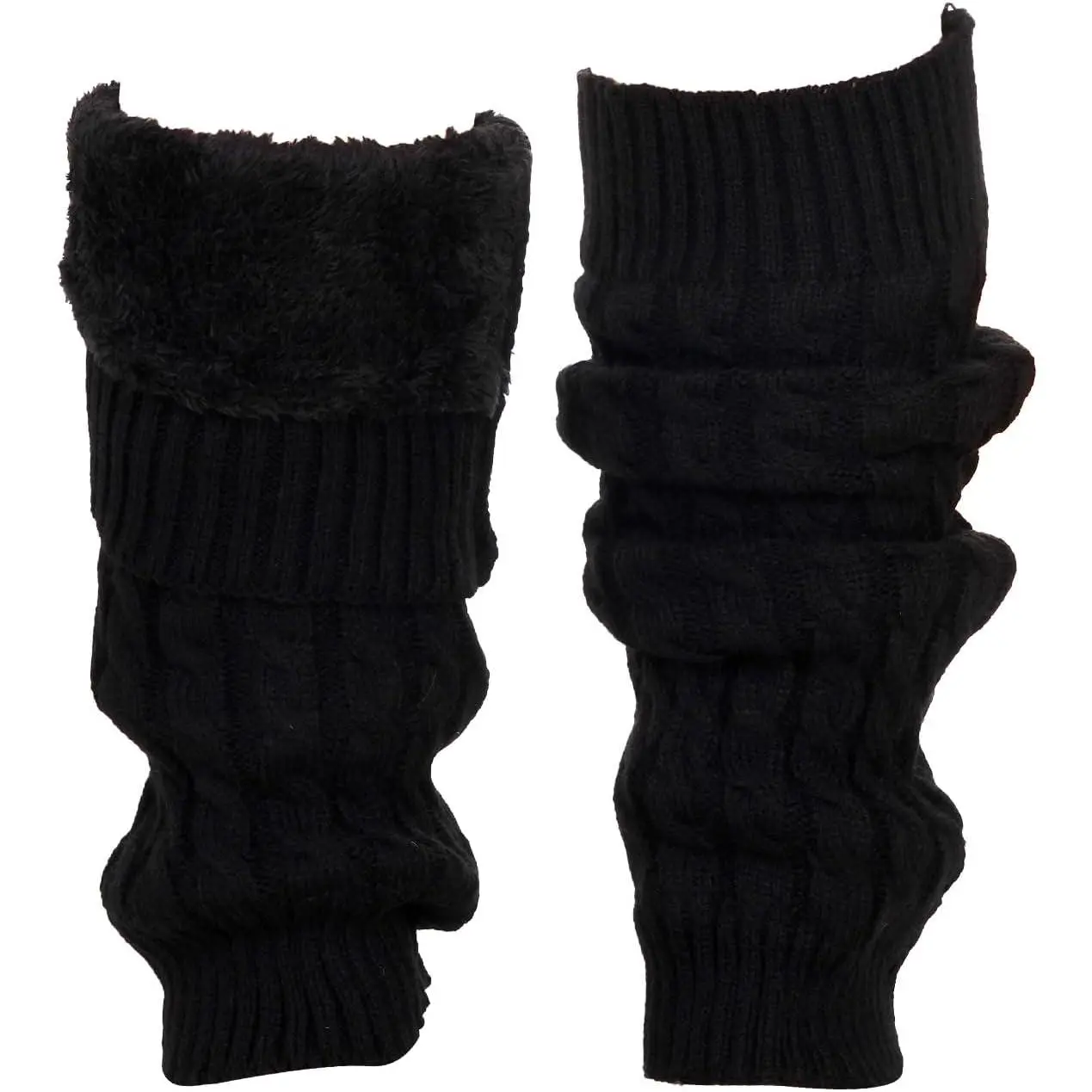 Fleece Lined Leg Warmers for Women Knit Leg Warmer for Skating | Soft Winter Leg Warmers Boot Socks for Cold Weather Outdoor and Daily Wear