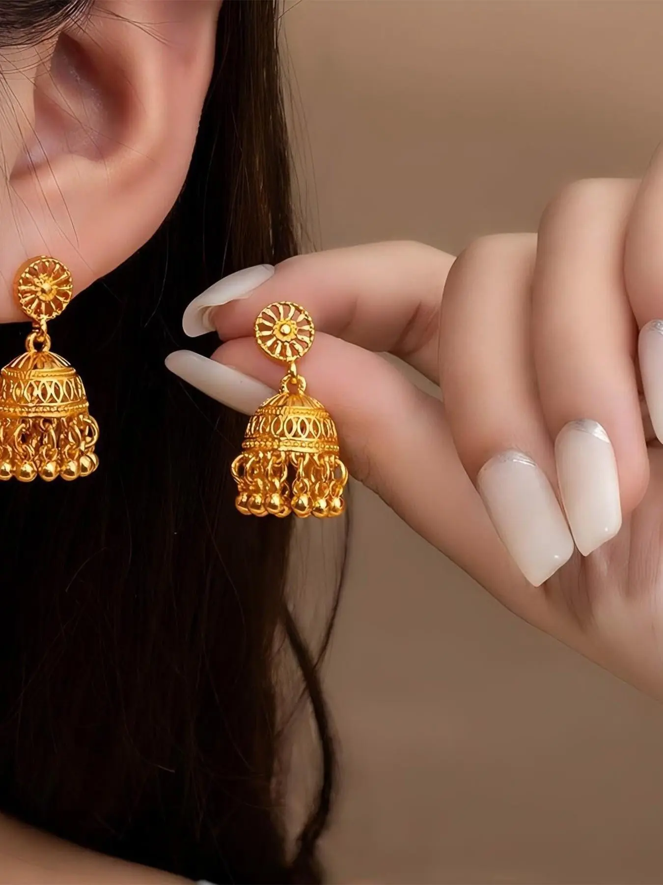 Indian Earrings for Women, Jhumkas, Drop Dangle Earrings, Bohemian Earrings, Dangle Chandelier Boho Jewelry, Trendy Jewelry, Lightweight, Perfect for Everyday Wear