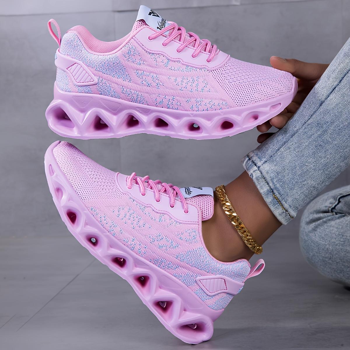 Women's hollow-out thick sole running shoes casual shoes, women's sneakers fashionable walking shoes, comfortable ankle sock shoes slip-on running shoes, skate shoes non-sliathable mesh tennis shoes, air cushion shock absorption gym workout sneakers.