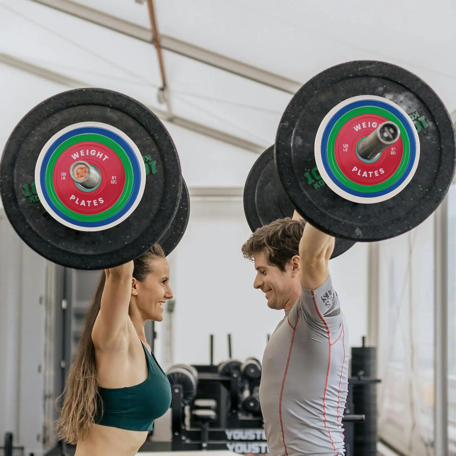 GAOMON Durable 2-Inch Rubber-Coated Weight Plates Set – Fractional & Change Plates 1.25LB to 45LB, Pairs for Barbell, Strength Training & Home Gym, Fits 2" Barbells – Versatile Fitness Equipment