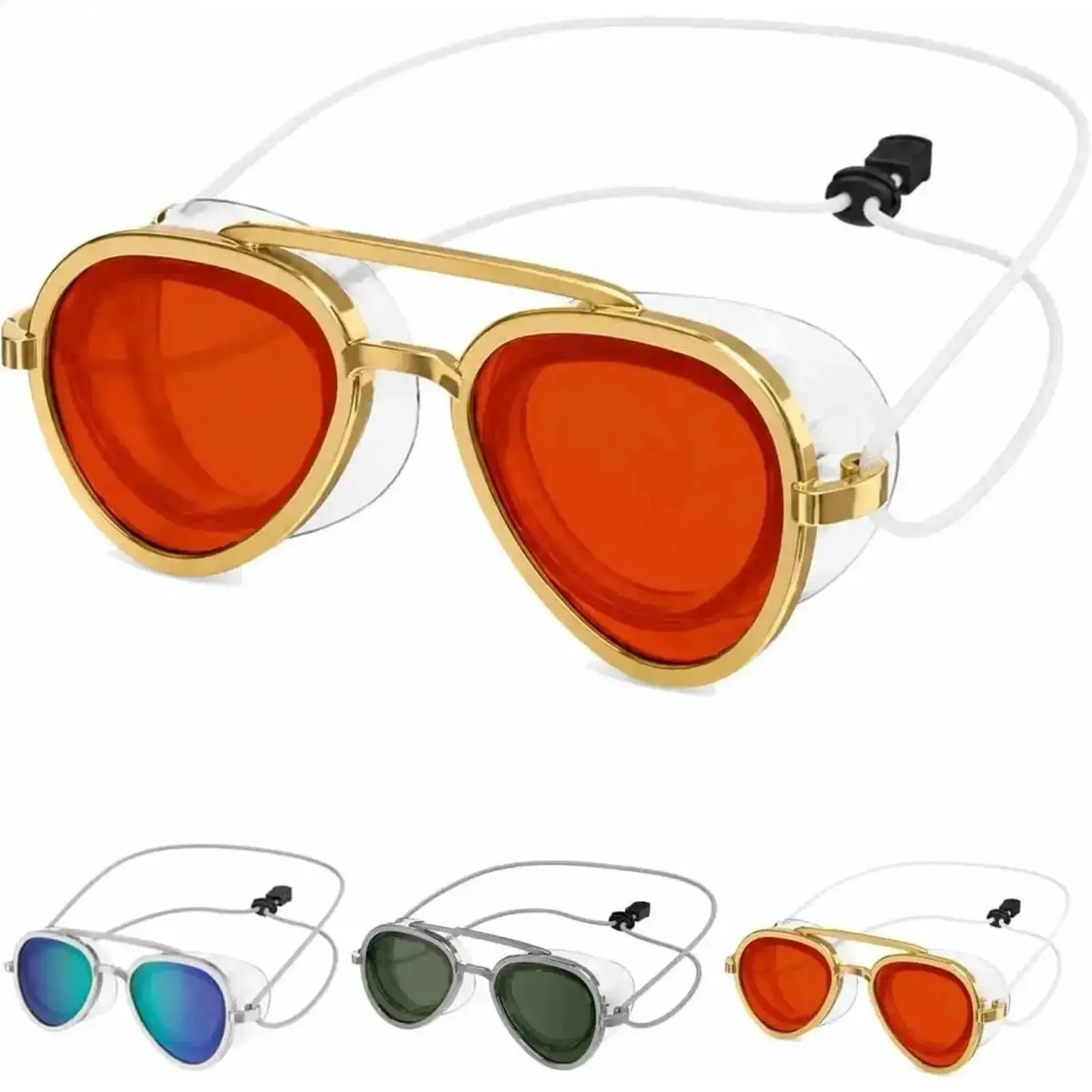 Unisex Adults' Leakproof Swimming Glasses - Anti-Fog, UV-Protective Tinted Lenses, Waterproof Silicone Seal, Adjustable Strap, Comfortable Outdoor Swimming Goggles for Pool, Surfing, Beach Days, Sealed