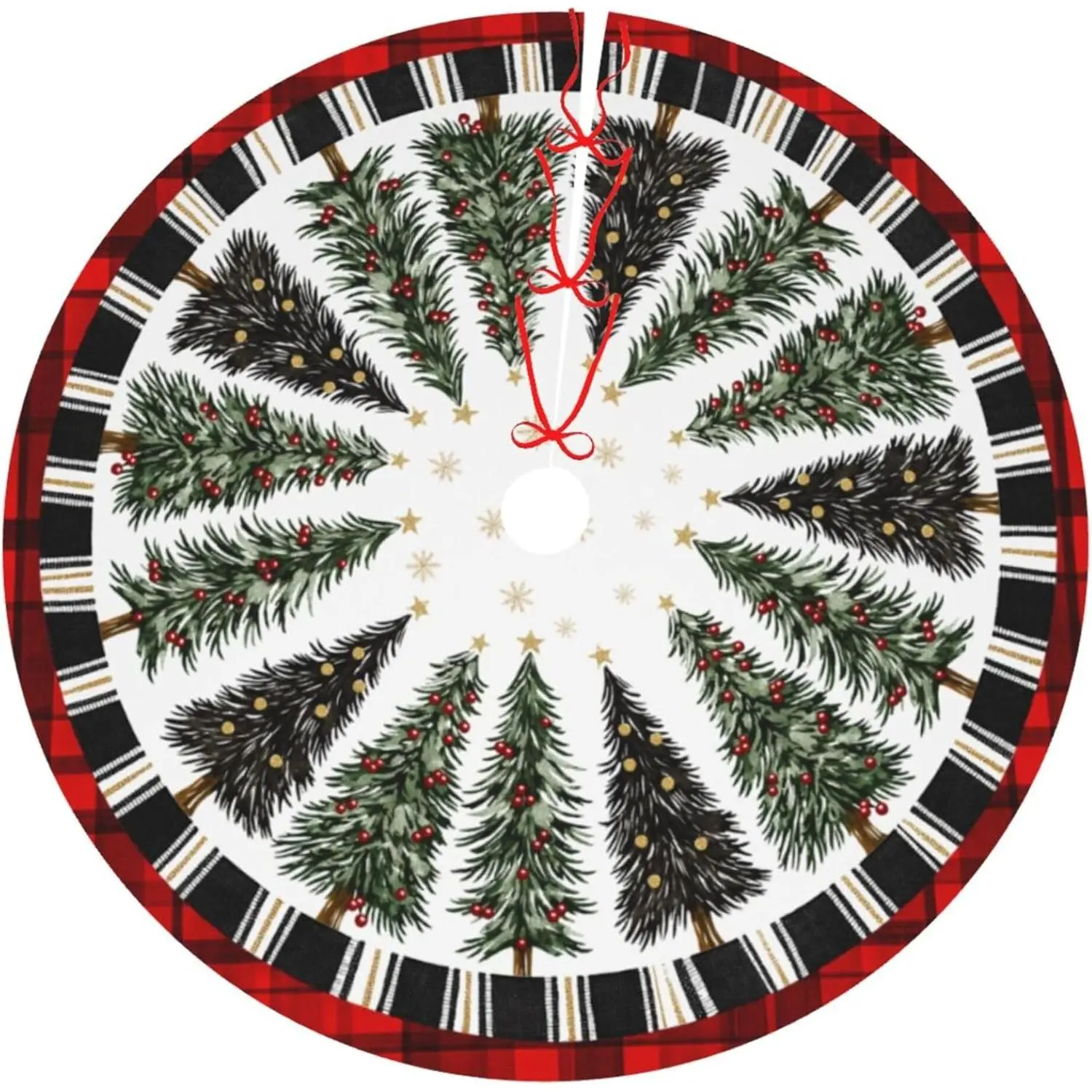 Christmas Tree Skirt 36 Inch Xmas Tree Mat Party Decor Supplies for Holiday Home Decorations