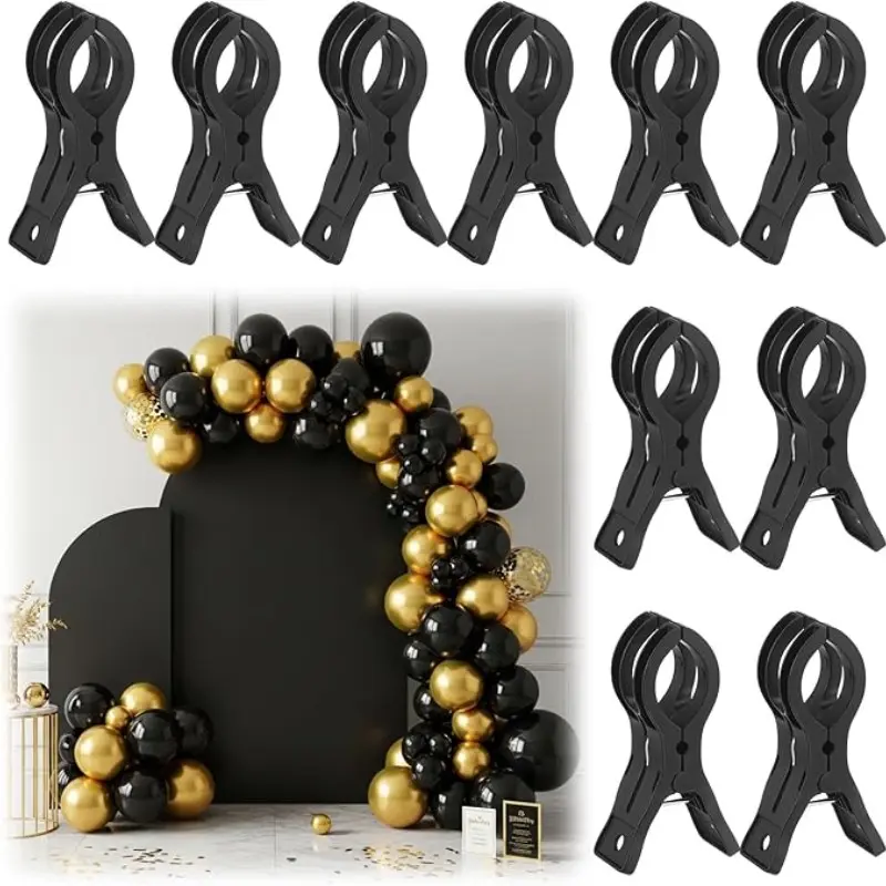 10-Piece Large Balloon Arch Clips, 3.5 Inch Plastic Spring Clamps, Birthday Decor, Party, Decorations Supplies, Craft Supplies, Photography Studio