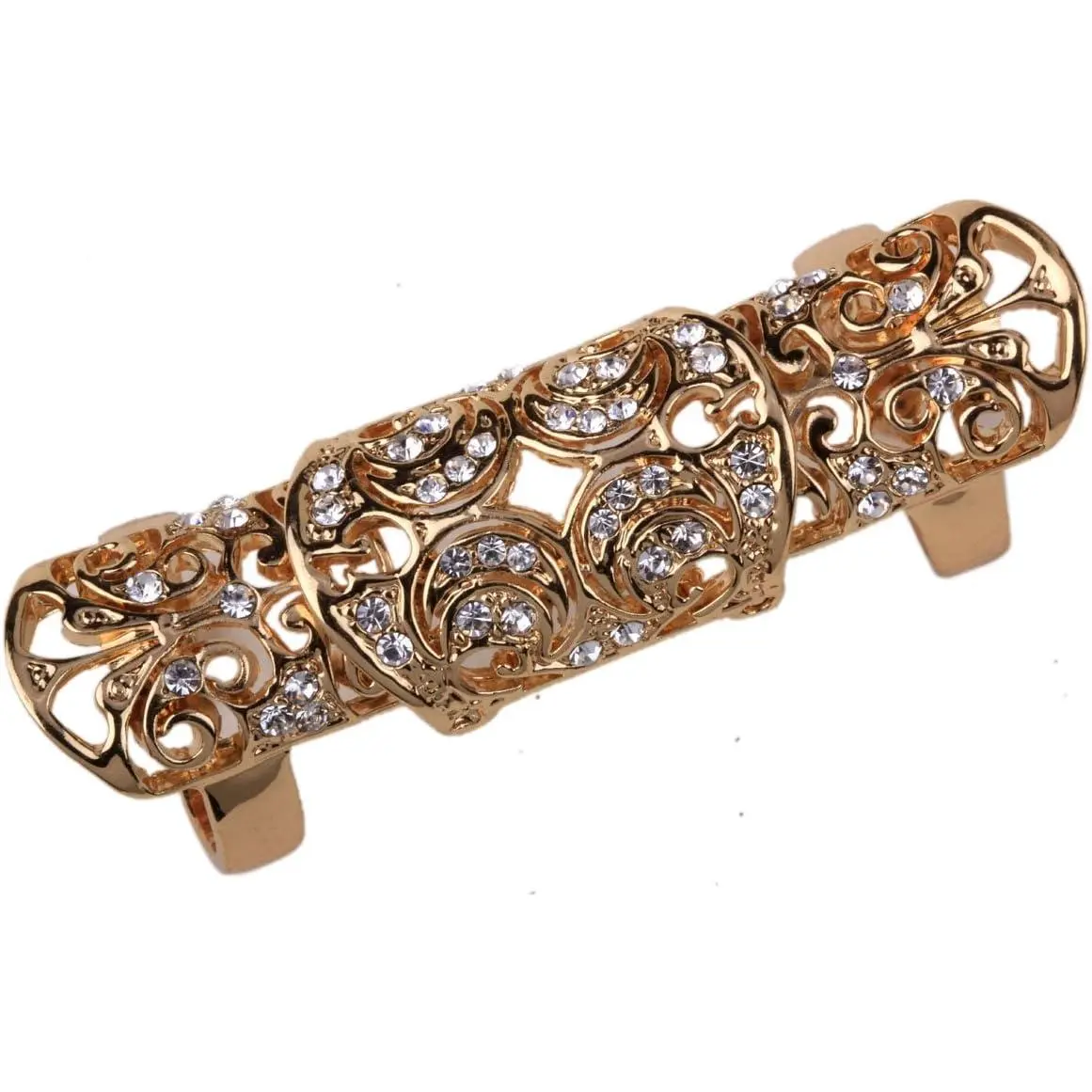 Women's Full Finger Jointed Long Adjustable Ring - Fit Finger Size 7 to 9 - Knuckle Armor Ring - 2-4/5 Inch Long - Halloween Party Costume Accessories  Gifts