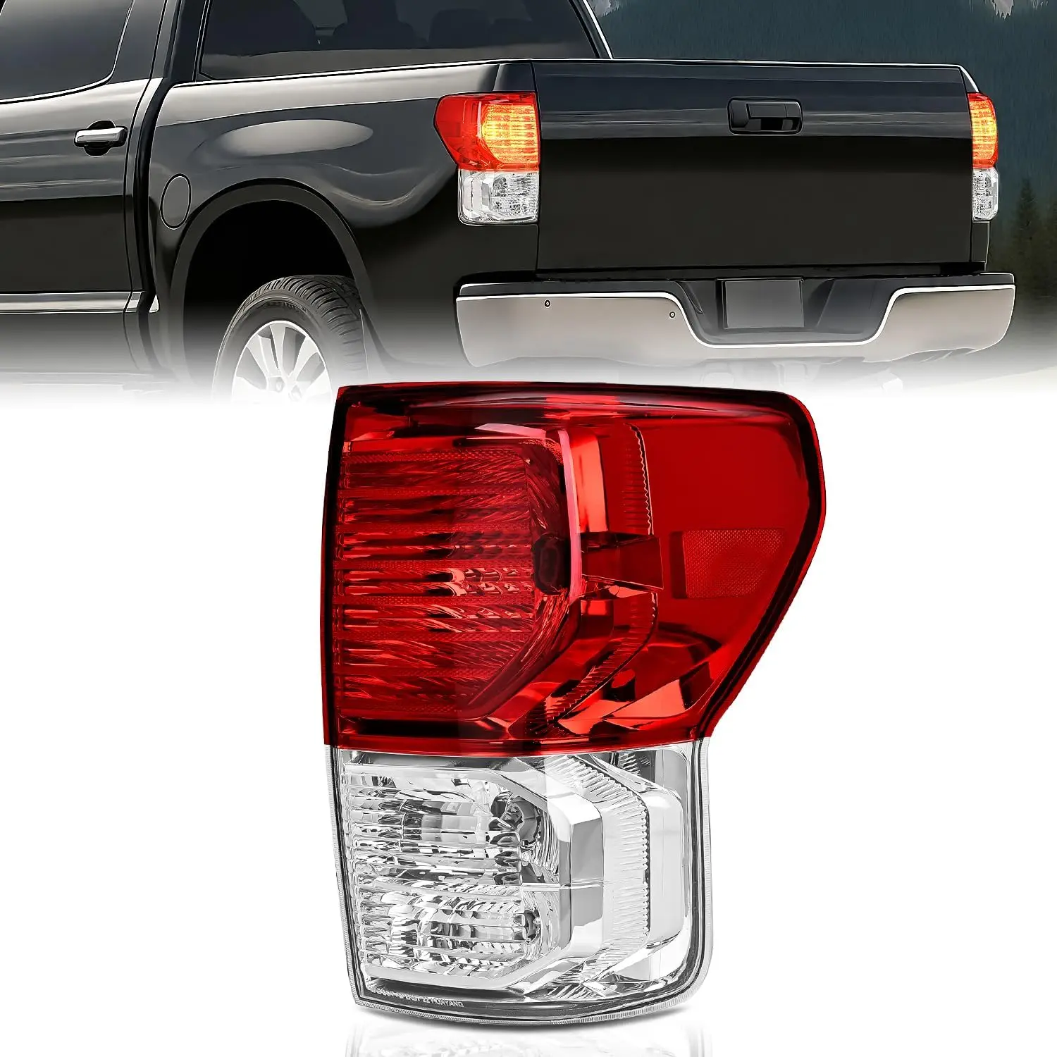 Nilight Corrosion-Resistant Durable Dust-Proof Shock-Resistant Passenger Side Taillight Assembly, OE-Style Rear Tail Lamp Replacement Compatible with 2007-2013 Toyota Tundra