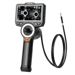 VEVOR Articulating Endoscope with Light, 4-Way 360 Articulated Borescope, 0.24" Slim Lens 1920x 1080, 4.5" HD IPS Screen, 8X Zoom Inspection Camera for Auto, Mechanical Equipment (4.9FT Snake Cable)