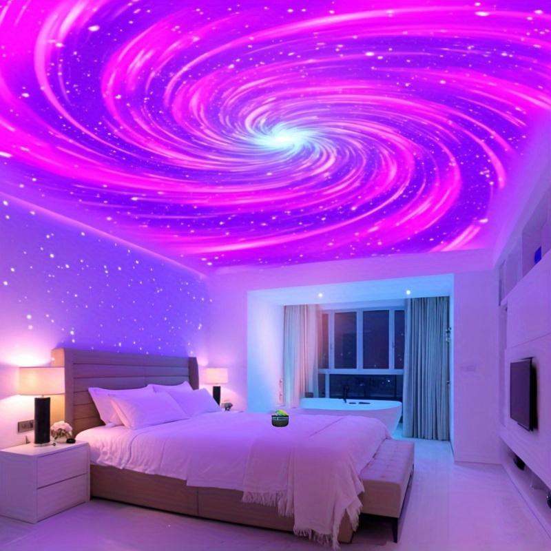 LED Wave Pattern Projector Light, USB Powered Creative LED Night Light with Remote Control, Novelty Lighting for Bedroom, Living Room, Home Decor, Audio