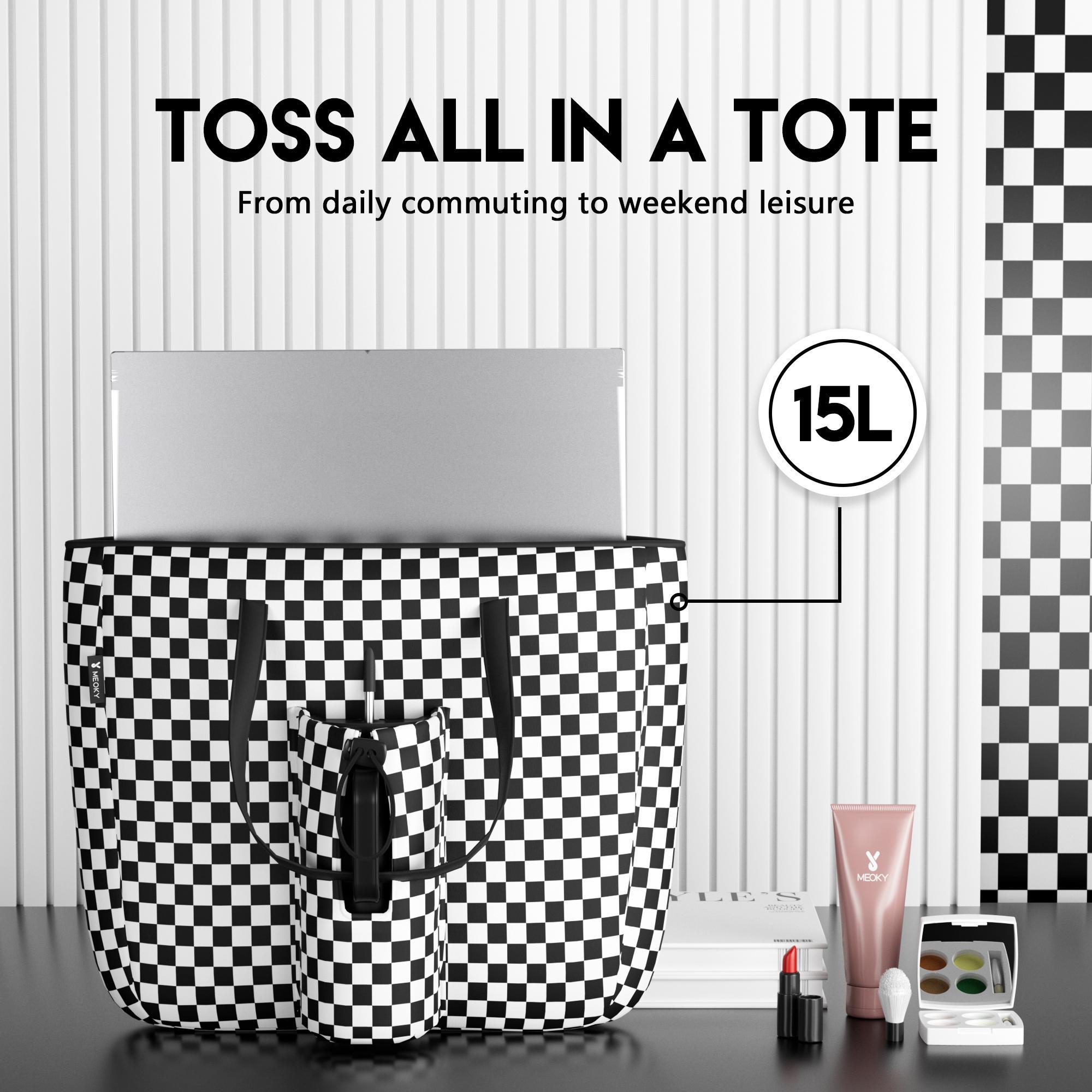 15L Summer Hobo Tote Bag with Water Bottle Pocket & Straw Storage, Large Capacity Multifunctional Cup Handbag for Travel and Work, Lightweight Waterproof Drinkware Organizer, Geometric Pattern Tote