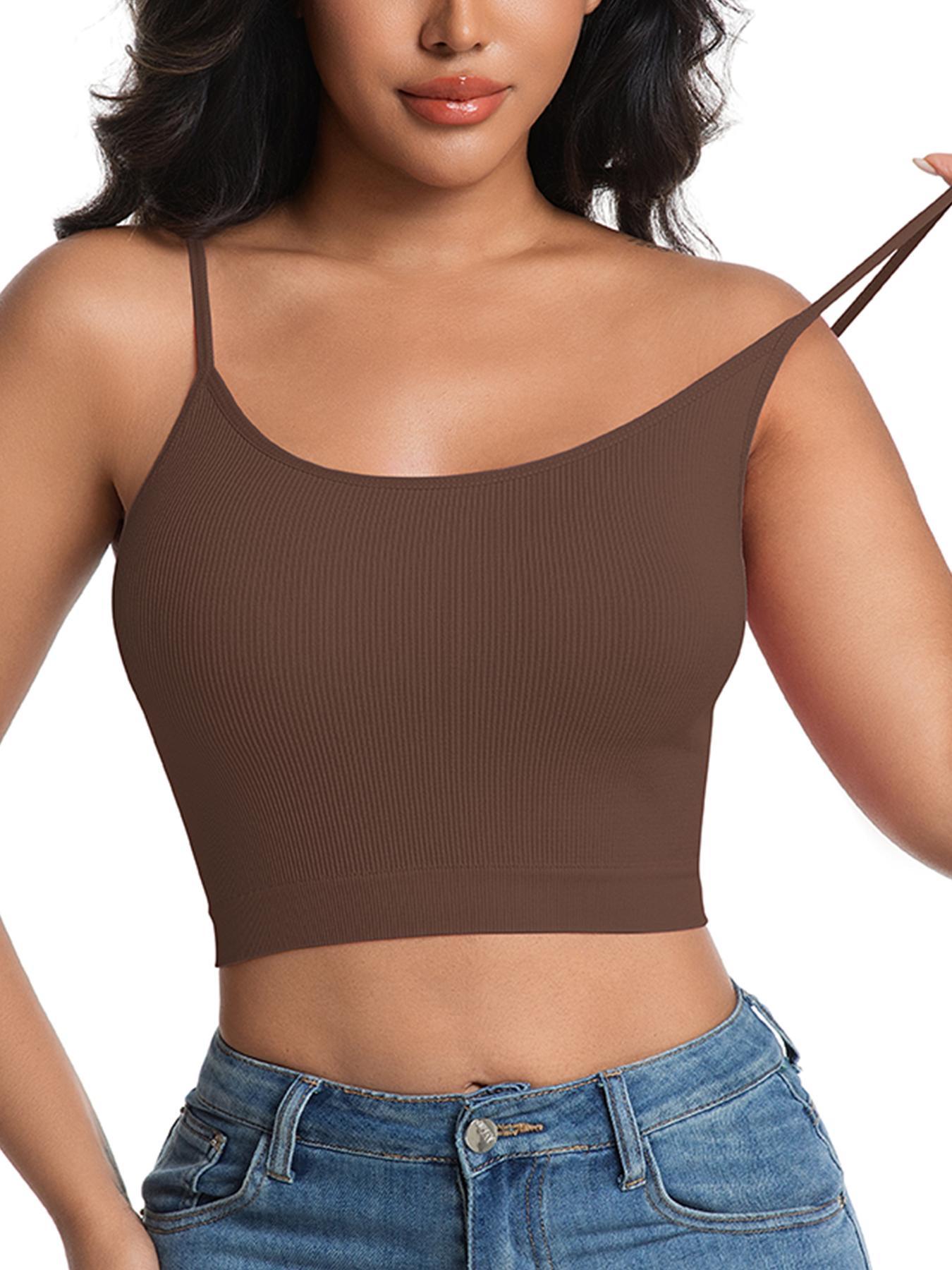 8 Pieces Women's Solid Wireless Bra, Stretchy Comfortable Breathable Bra, Ladies Lingerie for All Seasons, Fitness Training Clothes, Yoga Sports Bra Seamless Activewear Workout Ribbed SpringStatements