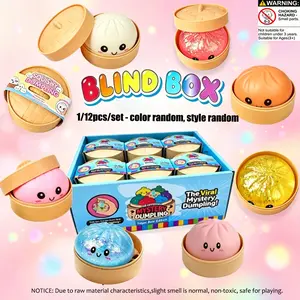 1/12pcs/set - Shining Stress Relieving Bun Box Set, Soft Squeeze Toys for Relieving Stress, Mysterious Shining Dumplings, Stress Relieving Dough, Creative Release Slow Rebound Pinching, Party Gifts