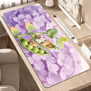 Premium Cute Squirrels In Pea Pod Illustration High Quality Mouse PadModern Office Gaming Comfort ExperienceNonSlip Durable 40*80cm 70*90cm30*70cm