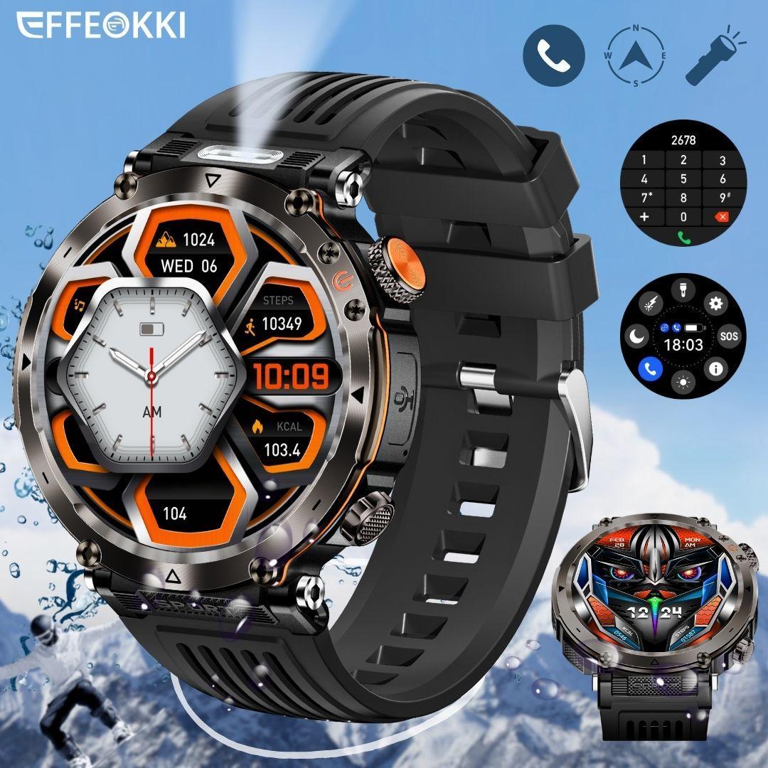 Men's Smart Watch, Fashion Digital Watch with Call Function, IP68 Waterproof Sports Watch with LED Flashlight for Women & Men