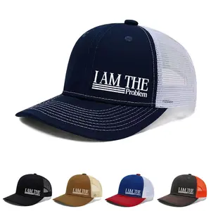 I Am The Problem Funny Trucker Hat, Sarcastic Humor Mesh Back Baseball Cap, Adjustable Snapback for Men Women