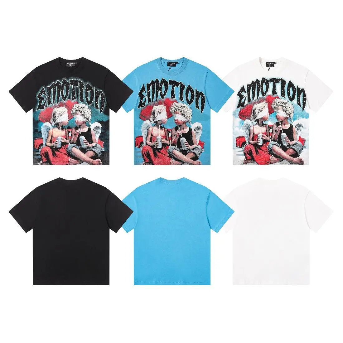 MIXED EMOTION Austrian Crystal Rhinestone Oversized Graphic Tee, Vintage Washed Y2K McBling Hip Hop Monaco Flag Print Unisex T-Shirt, Moisture Wicking Casual Top, 2026 Summer Must-Have for Festival & Daily Street Outfits | graphic tees