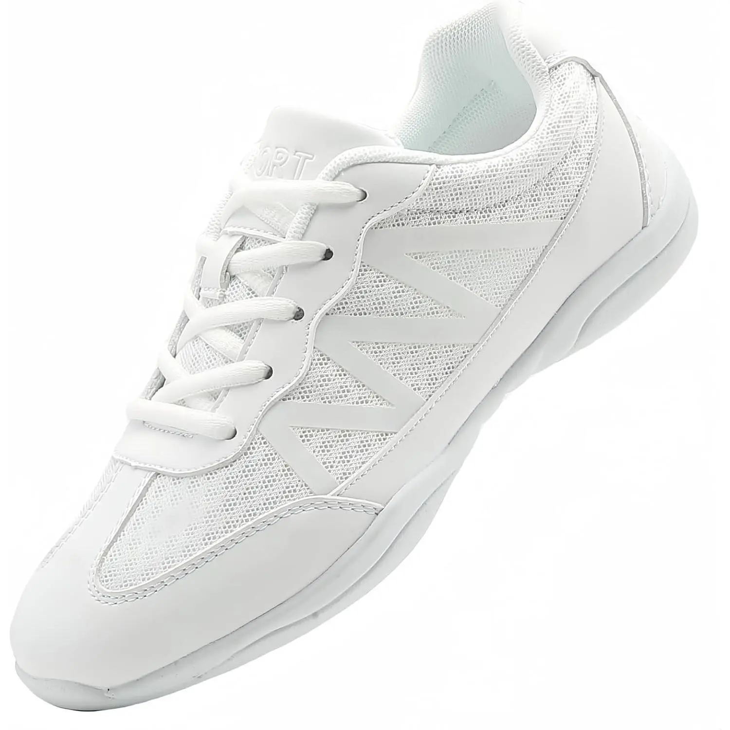 Girls White Cheer Shoes Youth Cheerleading Dance Shoes Breathable Lightweight Athletic Training Sneakers for Competition SportGift