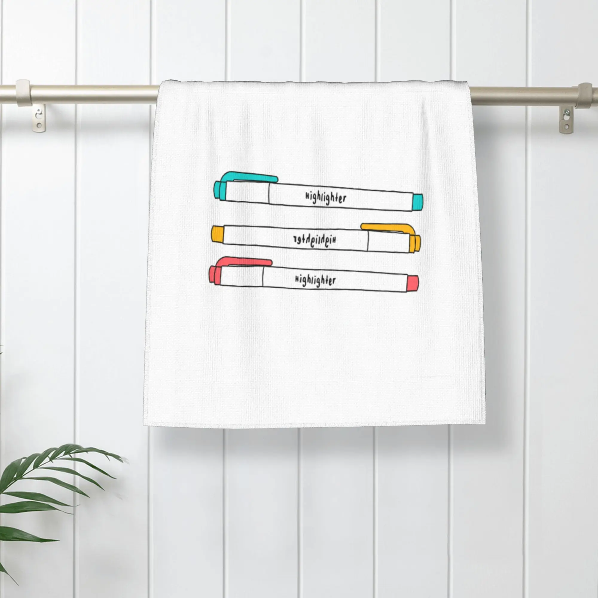 Highlighter Pens Print Microfiber Hand Towel Soft Absorbent Quick Dry Washcloth Vivid Stationery Art Face Towel Skin-Friendly Plush Bath Towel Small Travel Blanket 14x30 Inch