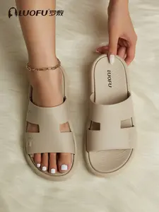 Women's Fashion Hollow Out Slippers, Thick Soled Slippers, Summer Slippers, Thick Platform Eva Soft Sole, Non-Slip Indoor Outdoor Beach Shower Shoes, Casual Daily Use Footwear