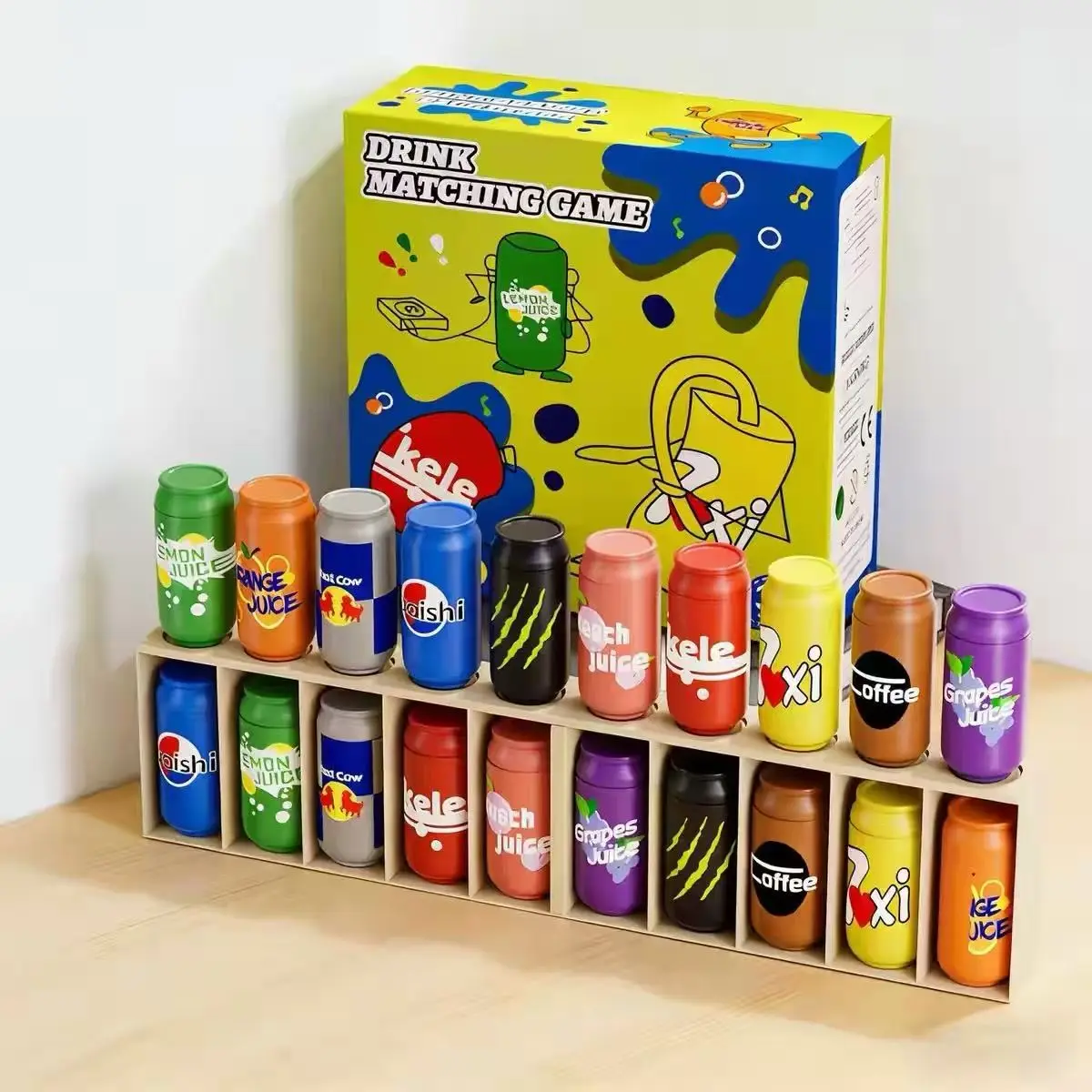 Mini Desktop Bottle Matching Game, Fun Two-Person Board Game, Ideal for Family Interaction, Enhances Logical Thinking Skills